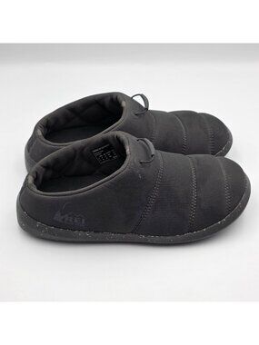 REI Co-op Shoes Mens Size 7 Black Slip On Slippers TrailBed Insole Cushioned